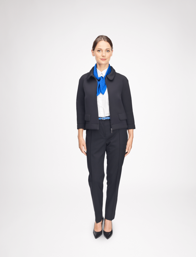 Neoprene jacket with round collar