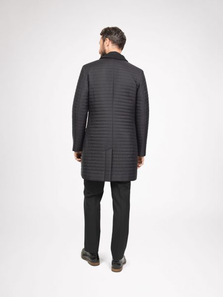 Two-fabric coat for men