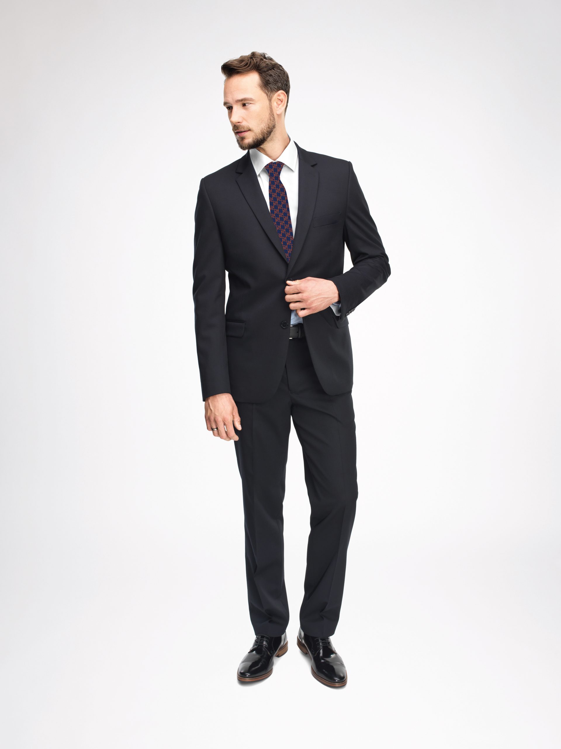 Vyriškas švarkas. SLIM modelis. Miroglio. Tamsiai mėlynas