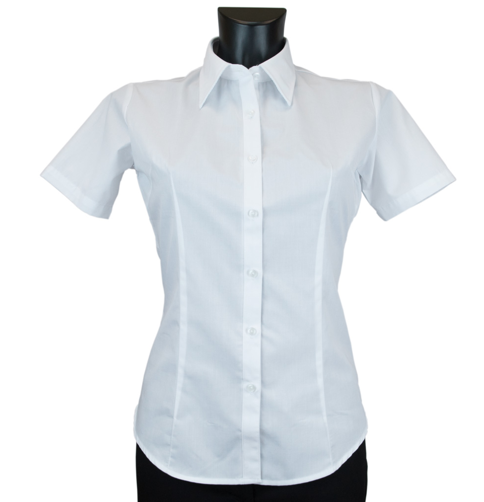 Moteriški klasikiniai marškiniai trumpomis rankovėmis